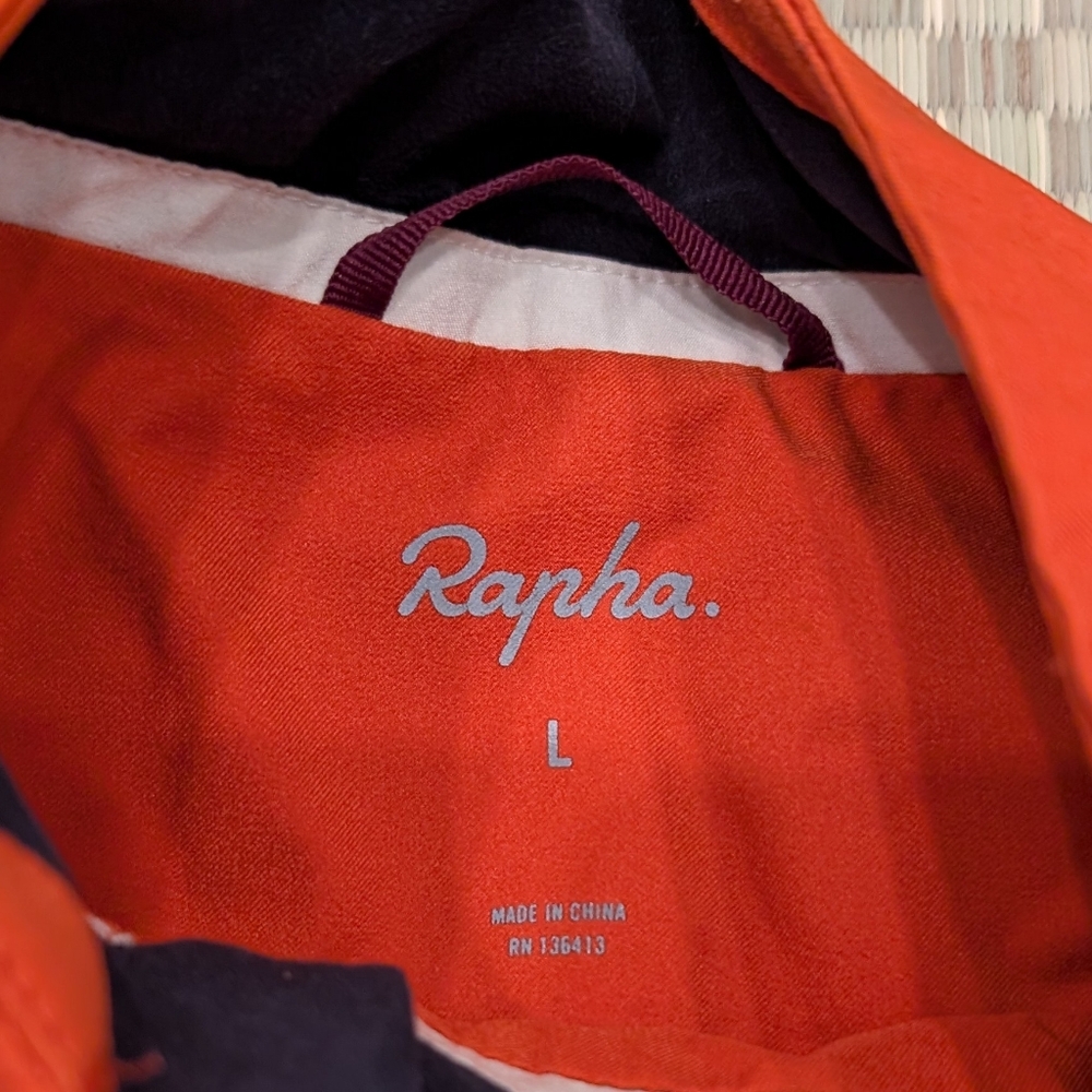 Rapha Softshell Cycling Jersey Jacket Orange Men'… - image 3